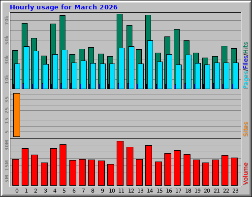 Hourly usage for March 2026